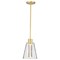 Nuvo Aura, 7 Inch LED Pendant, Brushed Brass, K9 Bubble Crystal, 3000K CCT 62/2181 - alternate 3